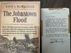 David Mccullough Signed 1968 Typed Letter   Johnstown Flood 1st Edition Book