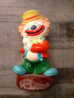 Vintage Advertising Clown Coin Piggy Bank Big Top Bonanza Del Monte 80s Plastic