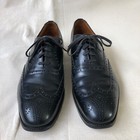 Brooks Brothers England Vintage Brogue Wingtip Oxford Shoes Black Excellent