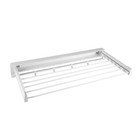 4 2 In x33 In x17 In white Metal Wall Mounted Foldable Clothes Towels Drying Rac