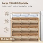 Laundry Hamper With Lid Laundry Basket With Rope Handles   Removable Liner 150l