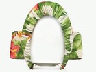 Hibiscus Bird Of Paradise Island Bathroom Decor Toilet Seat   Tank Lid Cover Set