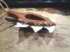 57mm Koa Wood Galapagos Shark Teeth Hawaiian Lei  o Mano Warrior Club Necklace