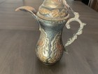 Rare Vintage Islamic Arabic Copper   Brass Engraved Coffee Pot dallah 8 Inch 