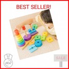 Melissa   Doug Geometric Stacker - Wooden Educational Toy 25 Count pack Of 1 
