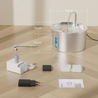 Stainless Steel Cat Water Fountain 3 2l Pet Drinking Fountain Dispenser For Dogs