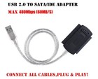 Ide Sata Hdd To Usb 2 0 Hard Drive Adapter Converter Cable Kit For 2 5  3 5  Hd