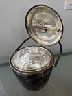 Sheffield Silver Co  Silver Plated Ice Bucket Hinge Lid Thermos Insulation Vtg