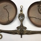 Vintage Antique Brass Ornate Balance Scale 14   x 8   