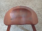 Vintage Mcm Hand Crafted Solid Wood 3-legged Milking Stool Angled Legs Low Seat