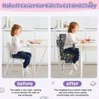 Toddler Booster Seat For Dining Table With Safety Straps Waterproof Easy Clean