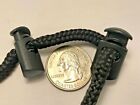 Black Plastic Cord Lock Stopper Toggle W  Spring Drawstring Paracord 1 Hole  Cl9