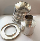 Vintage Deco To Mcm Silver Plate Champagne Wine Cooler  Ice Bucket  3 Pieces 