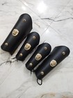 Medieval Genuine Leather Greek Armor Leg And Arm Guard Black Halloween