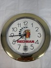 Red Man Tobacco Clock Man Cave Garage Rare Advertising Top Usa Vintage