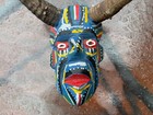 Vtg 1960 s Carved Wood Guatemalan Folk Art El Diablo Devil Mask Horns