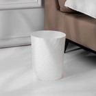 Plastic Small Trash Can Wastebasket  White  1 8 Gallon 