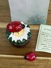 Porcelain Hinged Trinket Box Ladybug