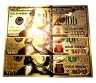 New Style 999999 24k Gold  100 Bill Us Banknote In Protective Sleeve
