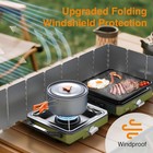 2 Burner Camping Stove With Windshield  20000 Btu Propane Camp Stove  Portable