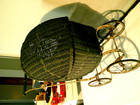 Antique Handwoven Wicker Doll Baby Carriage Stroller  1910 s-1930 s 