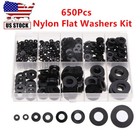 650pc Nylon Flat Washer Assortment Set Sealing Spacer Gasket Ring Metric Washer 