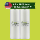 2 Foodvacbags 11 x50  Rolls Embossed Universal Foodsaver Vacuum Seal Bags