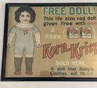 Vintage C 1920 Korn-krisp Advertisement Poster Free Doll W Purchase 2 Pkg Framed