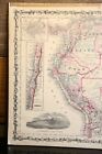 Vintage 1863 Civil War Atlas Book Map Antique Original Johnson Map Venezuela