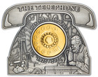 2022  5 Alexander Bell Telephone Coin With Movable Dial - 3 Oz Fine Silver