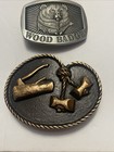Vintage Boy Scout Belt Buckle Lot Of 3 Wood Badge Max Silber Bear Brass Pewter