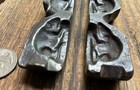 Antique Toy Candy Mold  14   Cast Iron 4 Rats  separate Unhinged Halves
