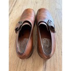 Vtg Freeman Free-flex Men s Brown Leather Buckle Monk Strap Shoes Size 12