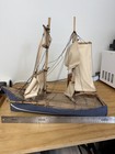 Antique   Sail  Nautical Boat Ship Folk Art Primitive Barn