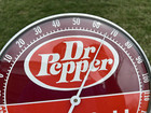 Original Dr Pepper Hot Cold 12  Dial Thermometer Sign Glass Cover