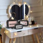 3 Pcs Clear Makeup Travel Bag Toiletry Tote Bags Make Up Organizer Zipper Pouch 
