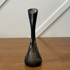Vintage French Silver Plated Brass Metal Single Bud Vase 7    W  Handle
