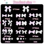 450 Pcs 3d Bows Nail Charms  10 Styles Flatback Tie Bow Nails Art Charms 