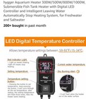 Hygger 800w Aquarium Heater Submersible Fish Tank Thermostat Anti Explosion