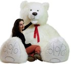 9 Foot Giant White Teddy Bear Soft Plush  Huge Stuffed Animal Gigantic Made Usa
