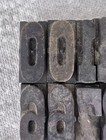 Antique Lot Of 23 Letterpress Numbers Symbols Wood Type Printers Block 1 3 8   