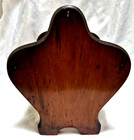 Vintage Wooden Sewing Box Thread Caddy Tilt Lid W  Wooden Spools Storage   Bonus