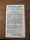 Rare 1880s S s  America  1    National Line Steamship   Color Litho Promo Advert