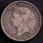 Canada 1900 25c Twenty Five Cent Quarter Queen Victoria  925 Silver Vf