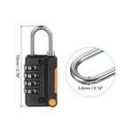 1set 4digits Combination Lock 3 3ft Security Cable Padlock Steel Lock Gun Gray