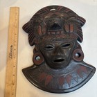 Aztec Mayan Inca  Warrior god Mask Wall Hanging Mexican Terracotta clay