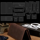 13pcs set Long Wallet Acrylic Templates Diy Leather Pattern Wallet Diy Mold