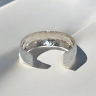 Hammered 925 Sterling Silver Cuff Bangle - Adjustable Wide Bracelet
