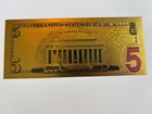 24k Gold Plated Foil  10 Dollar Bill Banknote Collectable Money