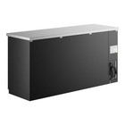 73  Black Counter Height Narrow Solid Door Back Bar Refrigerator With Led Lighti